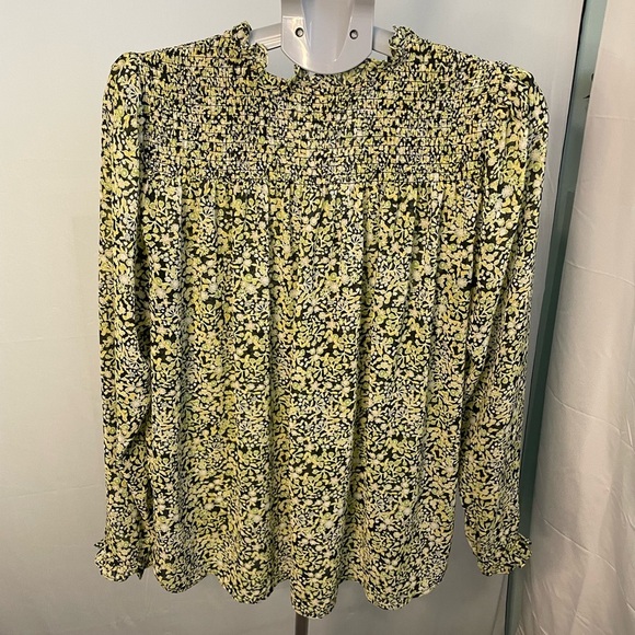 Free People Ruffled Tie-Neck Blouse size large - Picture 5 of 8